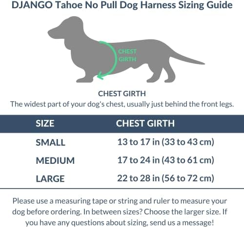 Шлейка за кучета DJANGO Tahoe No Pull – Удобен, здрав, с подплата, с D-образна лети кръгчета отпред и отзад и светоотражающей
