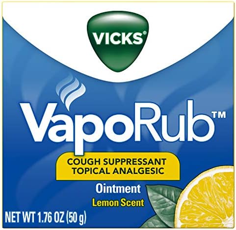 Vicks VapoRub, С аромат на лимон, Средство за потискане на кашлица, Износени гръдния кош за локално приложение и