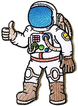 Човек-астронавт, пътуване астронавт в космоса, Бродирана нашивка на желязо, нашивка за раници, Дънкови якета, дрехи и
