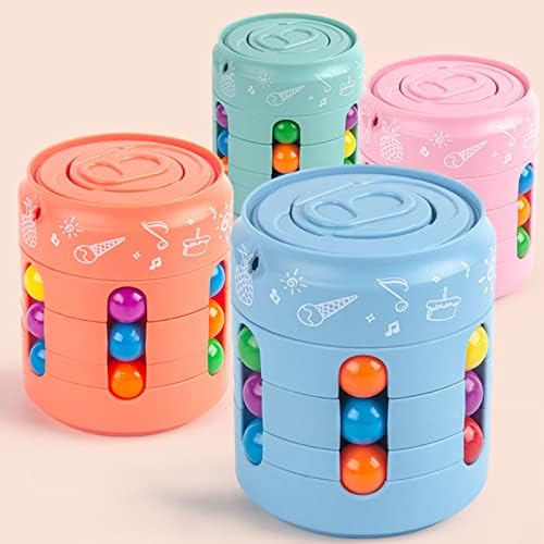 Играчки-Неспокойни Magic Bean Cube, Пъзели за възрастни и Деца, Логическа Игра с Въртене на цилиндъра и Скольжением,