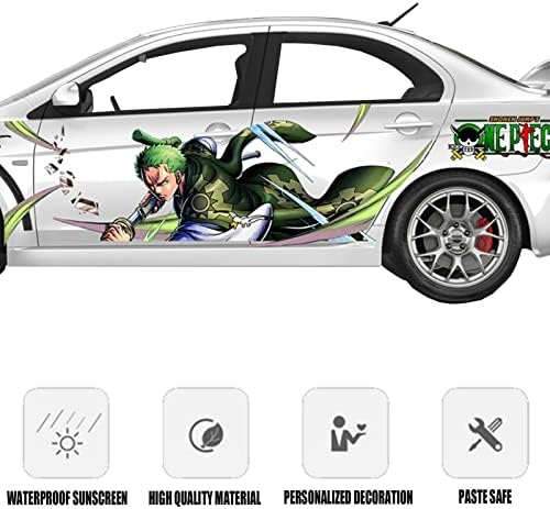 Автомобилни Стикери с характер аниме NEVAY One Piece с лявата и дясната страна, Автомобили Стикер за Универсални автомобилни