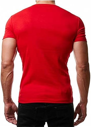 Мъжки Модни Памучен суитчър на Копчета, Ежедневни Приталенная Базова Тениска С Къс ръкав, Летни Обикновена Тениска За мускулите