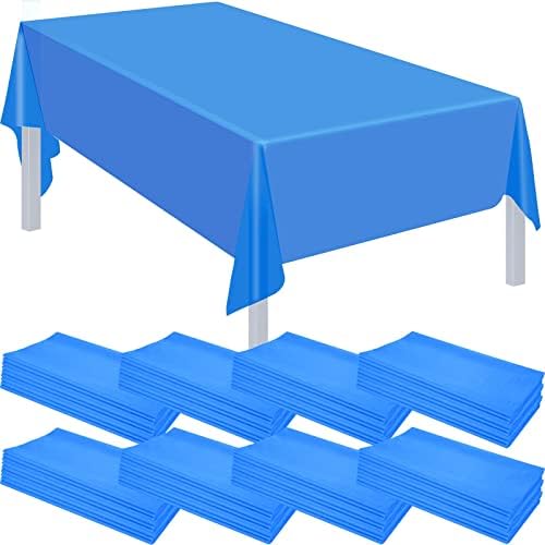 28 Опаковки за Еднократна употреба Пластмасови Покривки за маса, Правоъгълна Покритие на масата 54 x 108 Инча,