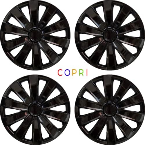 Комплект Copri от 4 Джанти накладки 15-Инчов Черно на Капачката на Главината, Защелкивающихся На Toyota Corolla