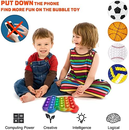 Набор от сензорни играчки 4 опаковки, Играчки-неспокойни Pop It, попсы за клас, Играчки-Попърс Push It за деца,
