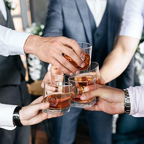 Чаши за уиски Maverton 6 за двойки - Чаши за сватба - Вино за двойки - Персонализиран комплект за уиски за младоженци -