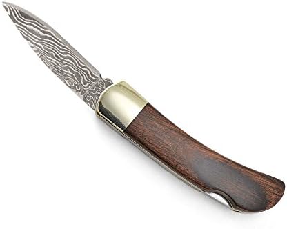 Джобен нож Santa Fe Stoneworks Vein тюркоаз с дамасским 3-инчов заключване