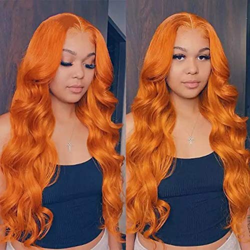 Оранжево-Цвят на Джинджифил, Къдрави Перуки От Естествена Коса 13X4, Бразилски Перуки От Естествена Коса На Дантели,