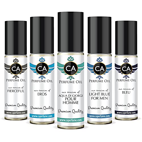 CA Perfume 2020 Топ 5 на Мъжките парфюмерийни комплекти Impression of (Светло синьо + Eros + Aqua Di Asparuh + Bleu