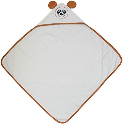 Детско кърпи за баня с бялата обвивка | От Ультрамягкого Органичен памук | Бебешки Кърпи с капак 30 x 30, с Мече