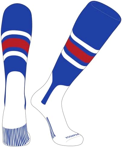 Чорапи-стремето за бейзбол и софтбол КРУША СОКС OTC (B, 7 инча) и Роял, Бял, Червен