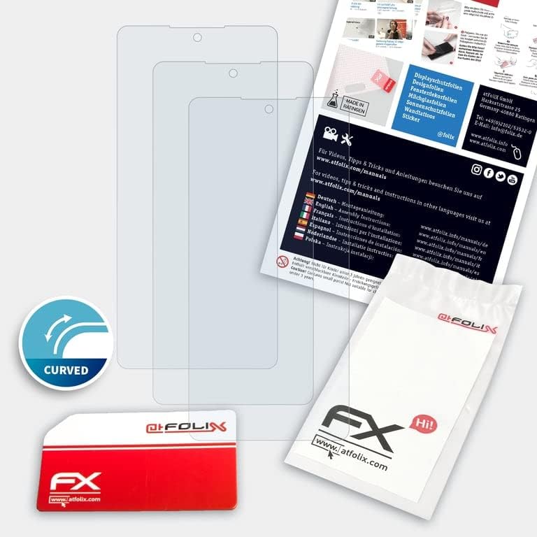 Защитно фолио atFoliX, съвместима със защитно фолио Honor Magic 5 Lite 5G, Сверхчистая и гъвкаво защитно фолио FX за екрана (3X)