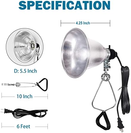 Лампа ЕП Технологична със сменяем алуминиев рефлектор 5,5 инча, изход E26 мощност 150 W (крушка в комплекта не