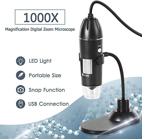 1000X USB Електронен Дигитален Микроскоп с Ръчно Настолна Лупа Камерата на Ендоскоп USB Интерфейс с Пластмасова
