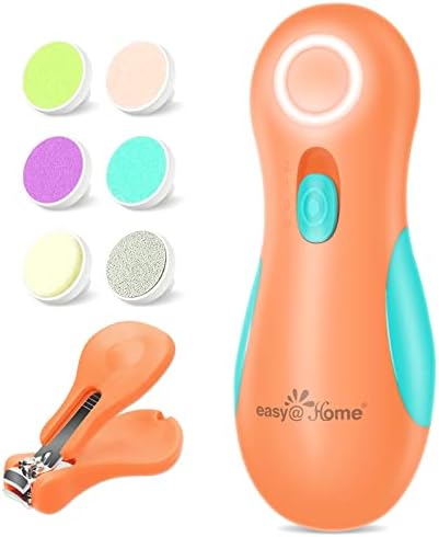 Електрическа Машинка за Детска Пилочки за нокти: Набор от Сигурните Клещи за нокти Easy@Home - Детски нокторезачки с 6 Шлифовальными
