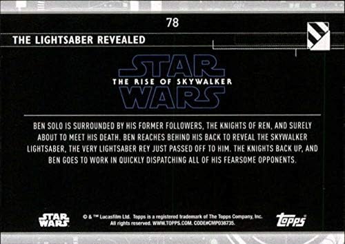 2020 Начело Star Wars The Rise of Skywalker Series 2 Лилаво 78 меч разкрива Търговска картата
