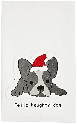 Кърпа с Аппликацией Коледен куче от Грязевого Пай, Feliz Dog, 26 x 16,5