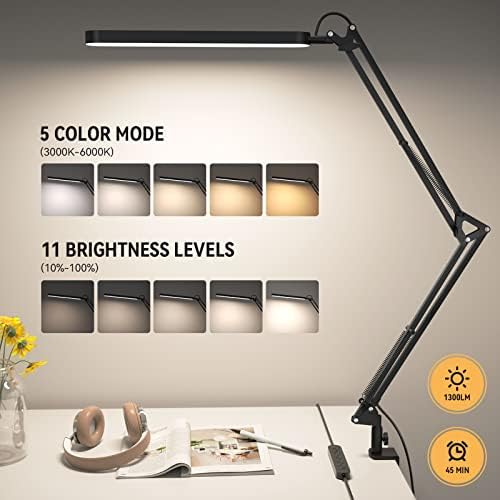 Настолна лампа SKYLEO за домашния офис - 33-Инчов led настолна лампа - Сензорно управление - 5 цветови режими