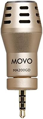 Movo MA200 Ненасочено Калибрирани Кондензаторен микрофон TRRS за Apple iPhone, iPod Touch, iPad (златен)