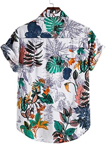 UBST Мъжки Ризи с копчета, Лятна Ежедневни Риза С Къс ръкав и Цветна Принтом, Реколта Хавайски Плаж Върховете на Редовния