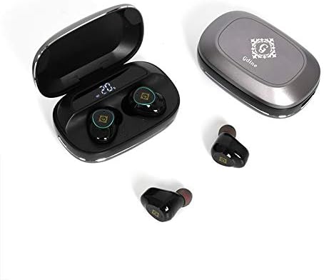 Тези безжични слушалки gdine, вградени без своята практика за зареждане, стерео слушалки HiFi Вярно с водонепроницаемостью IPX7 и шумопотискане, вградени слушалки с микр
