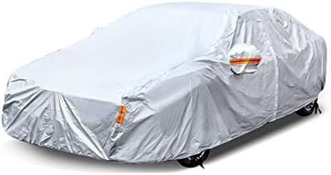 Audewdirect Automobile Калъф 6 Слоеве, всички сезони, за Защита от дъжд, Сняг, UV-лъчи, Защита от Слънцето, за Автомобили,