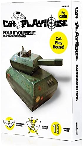 Глътни UK | Игралната къщичка за котки-резервоари | Изпрати на Котка на фронта с картонным кошачьим къща |
