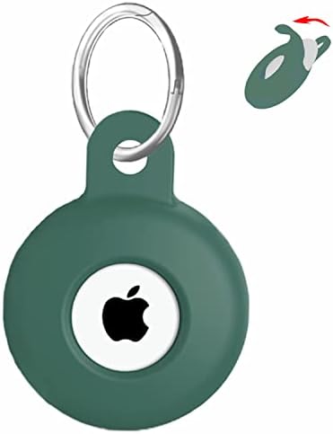 Силиконов калъф-ключодържател Edwinn Apple Airtag Ключодържател - титуляр Airtag с пръстена за ключовете от загуба, пълен защитен калъф със защита от падане, лесно подвешивает