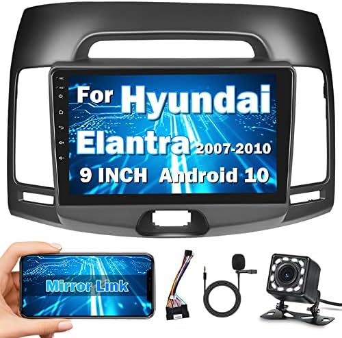 за 2007-2010 Hyundai Elantra Радио, Android 10 Автомобилна Стерео Радиоплеер 9 Инча Сензорен Екран Авто аудиоприемник с GPS Навигация