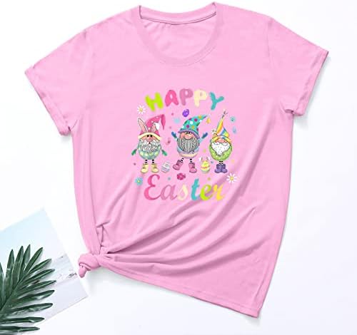Щастлив Великден Риза, Женска Тениска с Великден Заек, Сладък Котка с Заячьими Уши, Графична Празнична Фланелки,