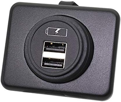 DAMAVO YM1236 Панелна, Изход за зарядно за кола с два USB конектор, Двухпортовая изход за бързо зарядно за кола 12-24