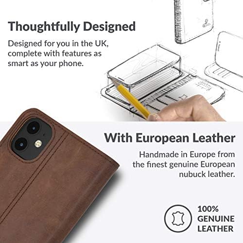 Ретро портфейл Snakehive за iPhone 12 || Чанта-портфейл от естествена кожа за телефон || Естествена кожа с поставка за гледане