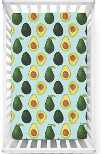 Кухненски Кърпи за яслите в стил Авокадо Зелен цвят, Портативни мини-Чаршафи за легла от ултра Мек материал -Бебешки кърпи за
