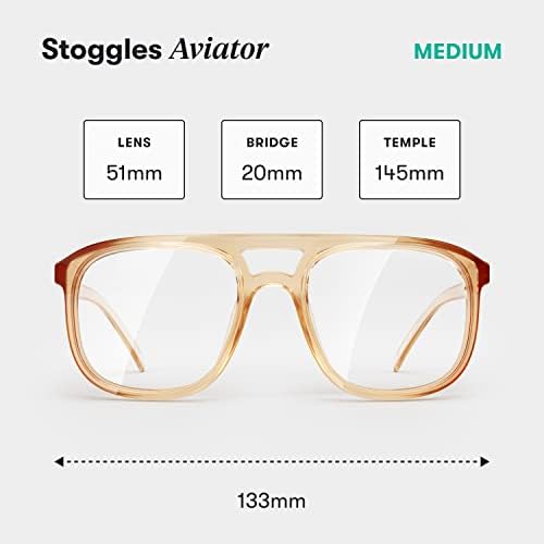 Защитни очила Stoggles - Официални - Aviator - Сертифицирани Z87.1 - фарове за Мъгла - Блокер синя светлина