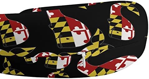 Възглавница за Врата с Кита под Флага Мериленд, U-Образна Възглавница за Подкрепа на Главата и врата, облегалката