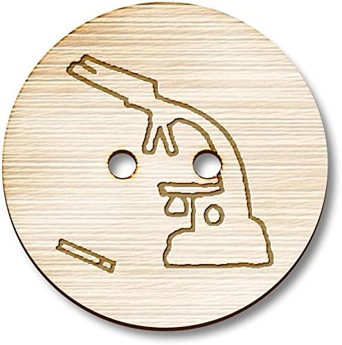 Кръгли дървени бутони за микроскоп Azeeda 8 x 23 мм (BT00114941)