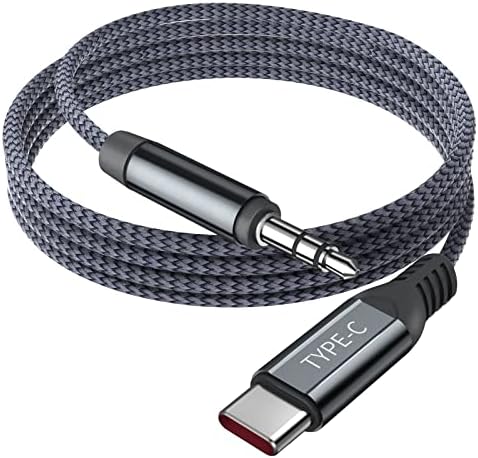 APETOO USB C до 3,5 мм Аудио Жак Aux Кабел 6,6 фута, Тип C до 3,5 мм Слушалки Кола Стерео Кабел Штекерный Адаптер-Ключ