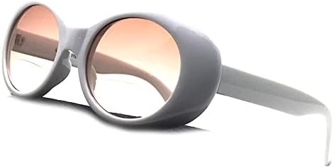 b21design бифокални очила за четене, Слънчеви очила за жени и мъже с защита от uv овална кръгла форма, бял, черен