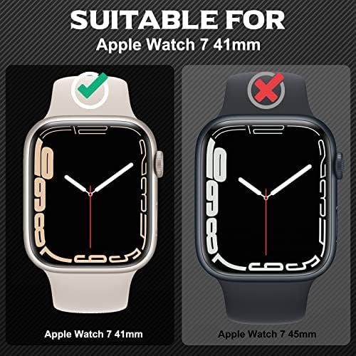 (5 опаковки) Калъф Seltureone, съвместим с Apple Watch Серия 7 41 мм, мека Предпазна броня от TPU, Защитно покритие на екрана,