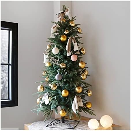 Коледно Дърво INDYAH с Предварителна Подсветка, Висококачествена Изкуствена Коледна Елха, Метална Скоба и Закрепени