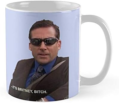 Michael Scott The Office - Кафеена Чаша Бритни Кучка, Керамични Чаши Чай на 11 грама и 15 грама