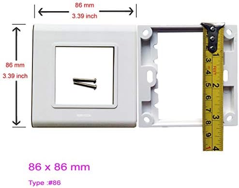 Стенни панела с HDMI конектори + RJ-11 Keystone Модулен Мултимедиен Аудио-Видеотелефон Cat3 PSTN Jack Съединители Бели Декоративни