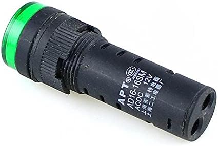 BHOLSA 10 бр. Зумер AD16-16SM 12 В 24 В 220 В 16 мм Звукова и светлинна мигаща Зумер, Аларма AD16-16SM (Цвят: зелен, размер: