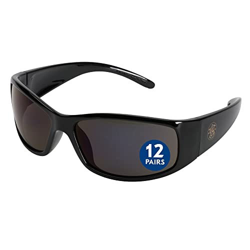 Защитни очила Smith & Wesson® Elite™ (21303), Дымчатые лещи, Черна рамки, Слънчеви очила Унисекс за мъже и жени (брой 12)