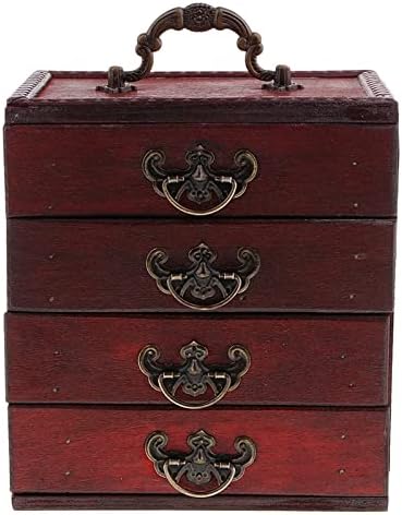 Кутии за съхранение MASERA, 4 Слой, Антични Кутия За Съхранение на Бижута, в Сандъка със Съкровището Занаятчийско Изкуство