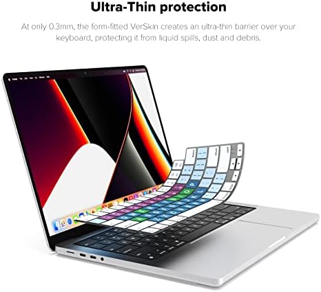 Калъф за клавиатура с големи принтом JCPal включително за 2021/2023 M1/M2 Apple MacBook Pro 14-инчов MacBook Pro 16 инча, 2022 M2 Apple MacBook Air 13.6 инча (оформление на САЩ)