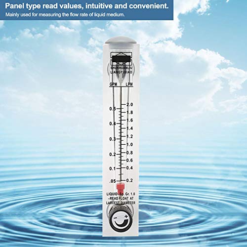 0,1-0,5 GPM Разходомер за Вода Течност Инструмент Разходомер за Вода Течност Вграден Разходомер Ротаметр Регулируема