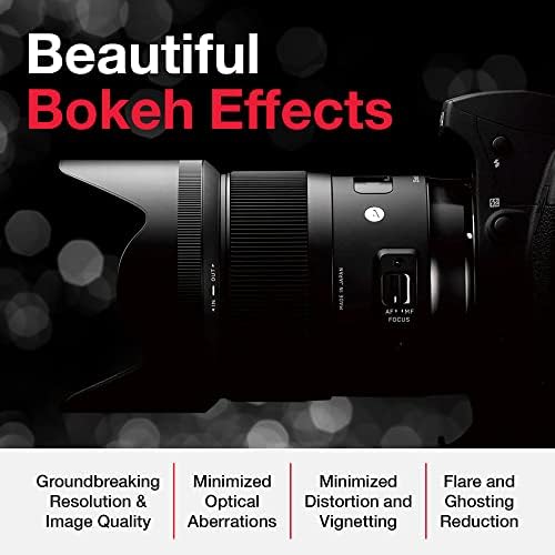 Комплект камера Sigma 35 mm 1.4 Art за Canon с обектив Canon 35mm 1.4 Art, предната и задната корици, блендой, калъф за обектив,