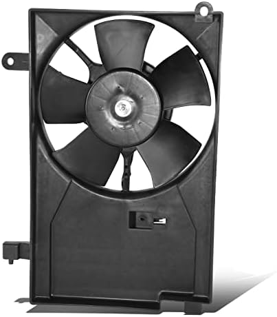 [Без кондензатора на климатика] GM3115183 на Заводския Вентилатор за охлаждане на радиатора в събирането, Съвместим с Chevrolet Aveo 2004, 12, Черен
