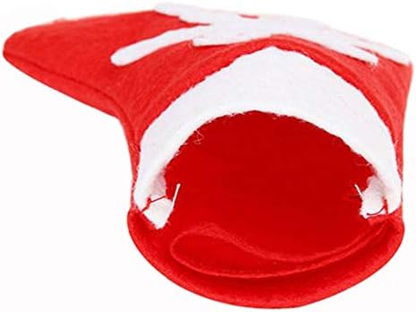 San Tokra 12 бр. Коледни Чорапи Украшение във формата на Снежинки, Поставки За Съдове, Торбичка за Бонбони, Чанта за Ножове,